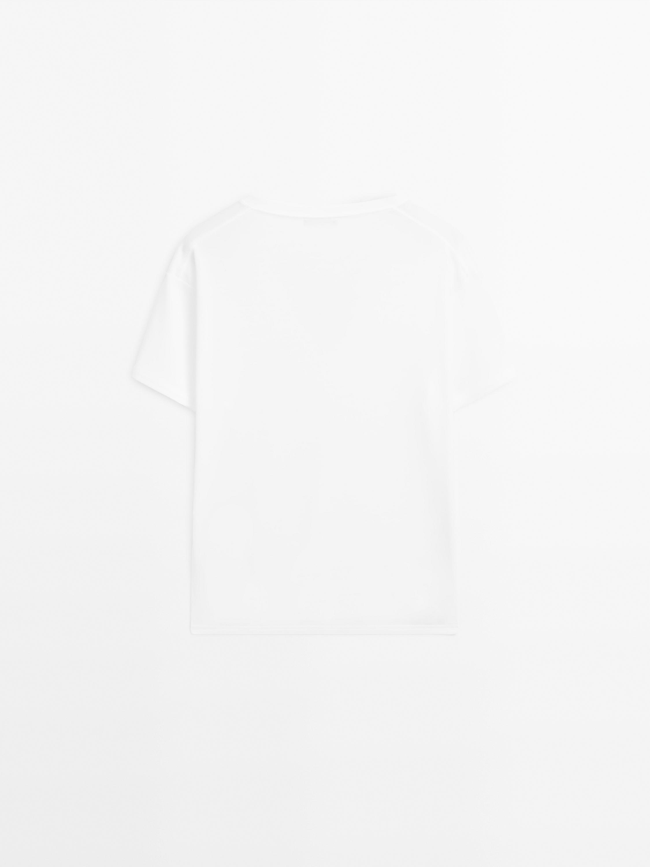 T-shirt 100 % coton à col en V